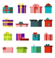 gift open box set vector image