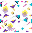 90s and 80s style seamless pattern vector image vector image