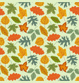 beautiful seamless doodle pattern with vintage vector image vector image