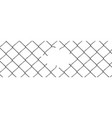 broken wire fence rabitz or chain link background vector image vector image