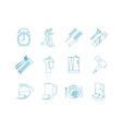 good morning time line art icons vector image vector image