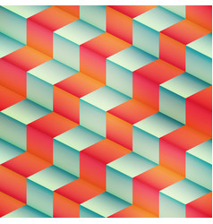 Blue cubes isometric seamless pattern Royalty Free Vector