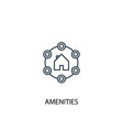 amenities concept line icon simple element vector image