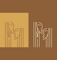 artistic a woman face linear vector image vector image