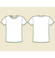 blank t-shirt template vector image vector image