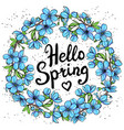 hello spring greeting card vector image vector image