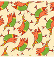 pattern with birds in indian traditional gong vector image vector image