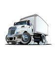 cartoon delivery or cargo truck vector image vector image