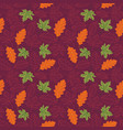 seamless pattern with autumn leaves with line vector image vector image