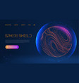 sphere shield protect in abstract style virus vector image vector image
