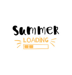 Conceptual hand drawn phrase summer loading Vector Image