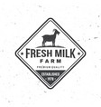 fresh natural milk badge logo typography vector image vector image