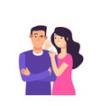 gossiping woman speaking rumor gossip whisper vector image vector image