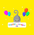 happy birthday greeting card vector image vector image