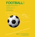 soccer football poster vector image vector image