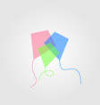 colorful kite tail overlapping color vector image vector image