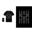 gamert-shirt merchandise siluet mockup typography vector image