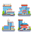 hospital flat isolated icons vector image