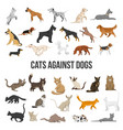 breed set dogs and cats vector image