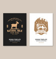 dairy farm only fresh milk flyer vector image vector image