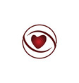 love happy valentines day template vector image vector image