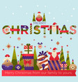 merry christmas from out family to yours greeting vector image