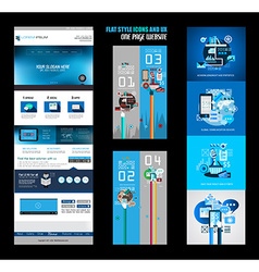 Flat ui design concepts for unique infographics Vector Image