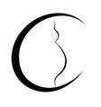 pregnant belly logo vector image vector image