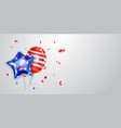 background with balloons in colors usa vector image