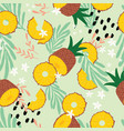 fruit seamless pattern pineapple vector image vector image