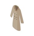 grey women coat icon isometric 3d style vector image