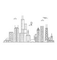 linear chicago city skyline vector image vector image