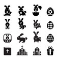rabbit bunny easter icon vector image vector image