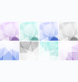 set light colorful geometric backgrounds vector image vector image