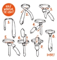 tie knot sketch vector image vector image