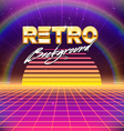 80s retro futurism sci-fi background vector image