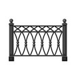 metal forged fence vector image
