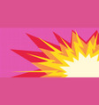 pop art explosion red yellow on the right vector image
