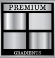 silver gradient backgrounds set design vector image vector image