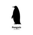 black silhouette of a penguin vector image