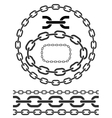 Chain Icons Parts Circles Chains Royalty Free Vector Image