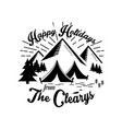 happy holiday vacation logo vector image