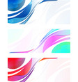 set abstract geometric banners vector image