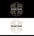 elegant minimalist ornament logo template luxury vector image