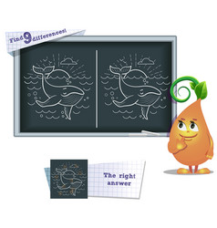 Game Find 9 Differences Whale Royalty Free Vector Image Game Find 9 Differences Whale Royalty Free Vector Image