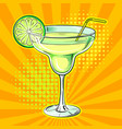 liquor alcohol cocktail pop art vector image