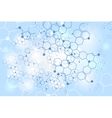molecular gene structure blue background vector image vector image