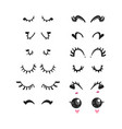 eyelashes set - different vector image