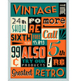 retro vintage background with typography vector image