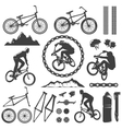 bmx decorative graphic icons set vector image